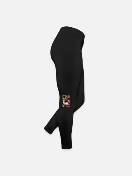 Stop Asking Why I'm Crazy I Don't Ask Why Your - Frauen Jersey Leggings - Schwarz - Rechts