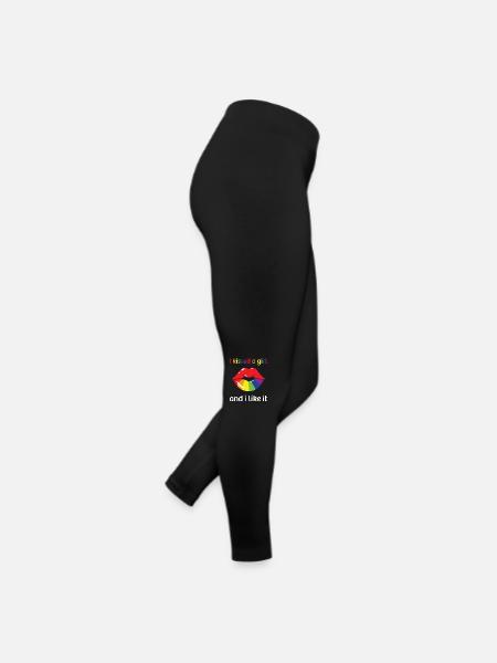 LGBTQ Nonbinary Colorful Rainbow Flag LGBTQ+ Pride - Women’s Jersey Leggings - black - Right