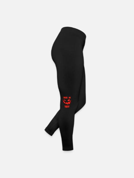 trick or treat - Gruseliger Kürbis - Halloween - Frauen Jersey Leggings - Schwarz - Rechts