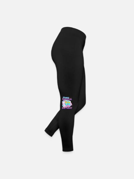 Joyeux 10ème anniversaire Licorne Poney - Legging en jersey Femme - noir - Droite