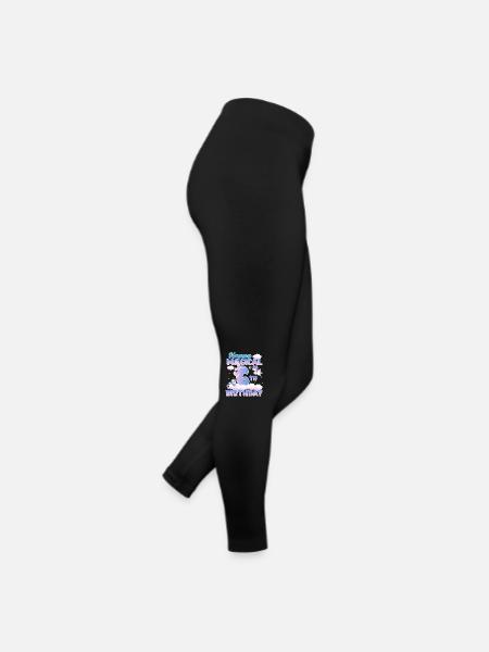 Joyeux 6ème anniversaire magique Licorne Poney - Legging en jersey Femme - noir - Droite