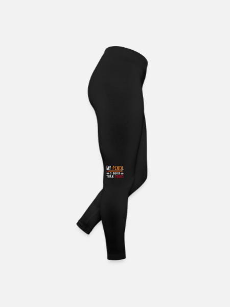 Stift - Frauen Jersey Leggings - Schwarz - Rechts