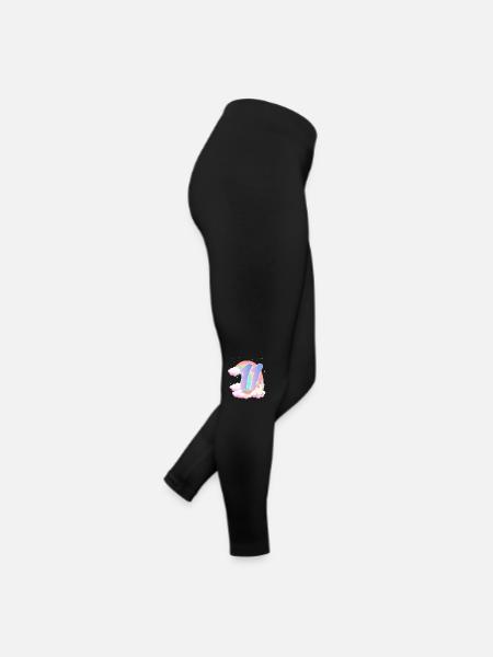 11 Licorne Rainbow Clouds Little Pony 11. - Legging en jersey Femme - noir - Droite