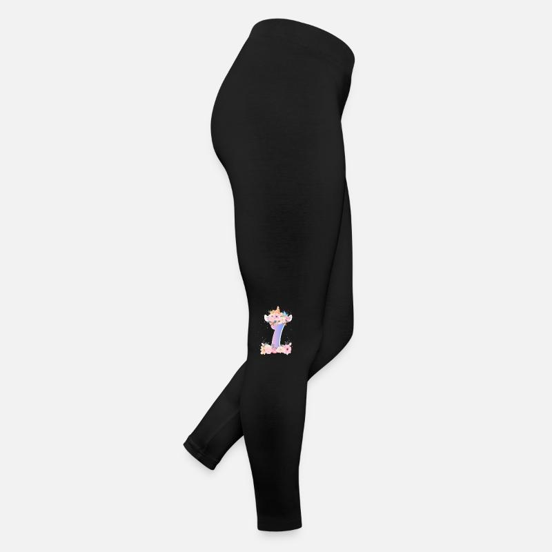 1 Einhorn Krone Niedlicher Blumenstrauß 1. Frauen Jersey Leggings