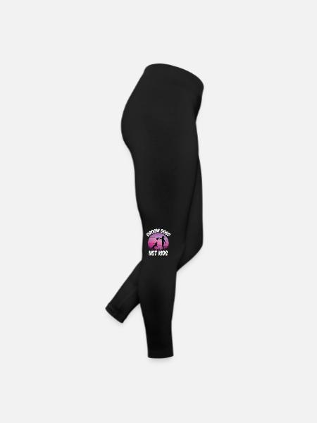 Groom Dogs Not Kids Funny Dogs Lovers - Women’s Jersey Leggings - black - Right