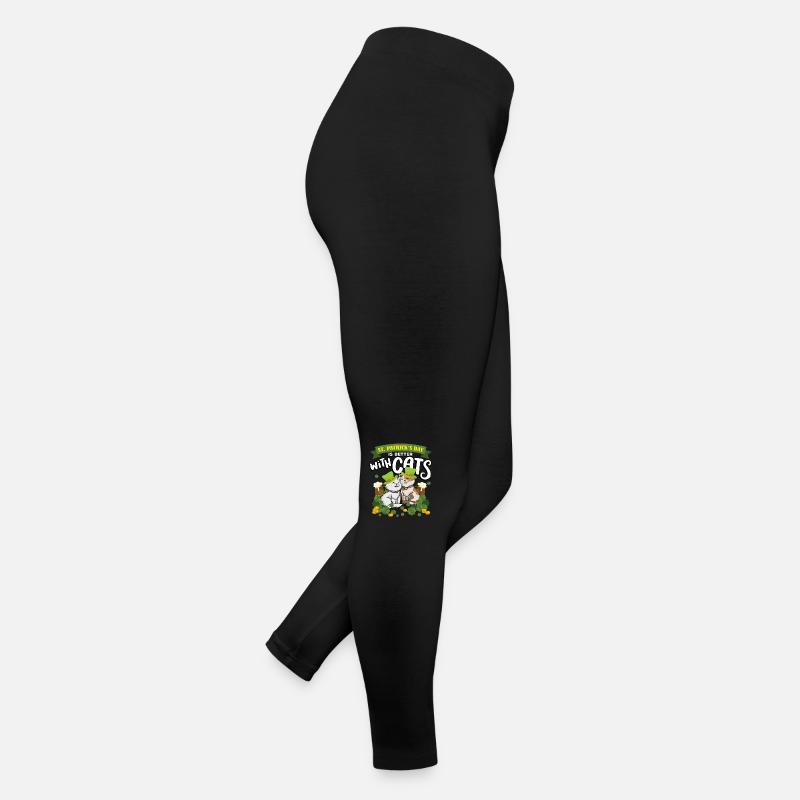 St. Patrick's Day Ist Besser Mit Katzen St. Paddy Frauen Jersey Leggings