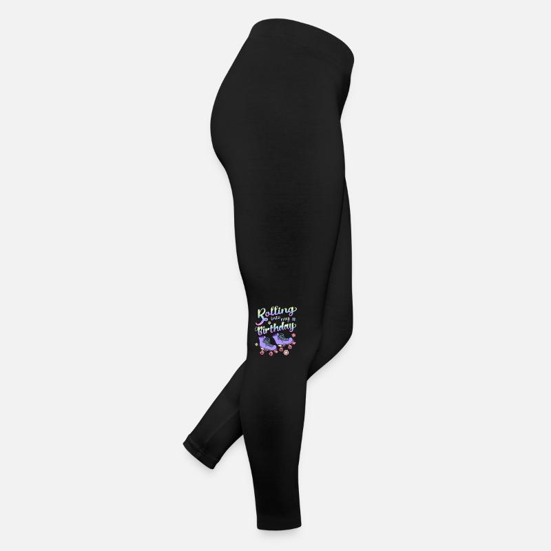 Rouler dans mon anniversaire Quad Skater Purple Legging en jersey Femme