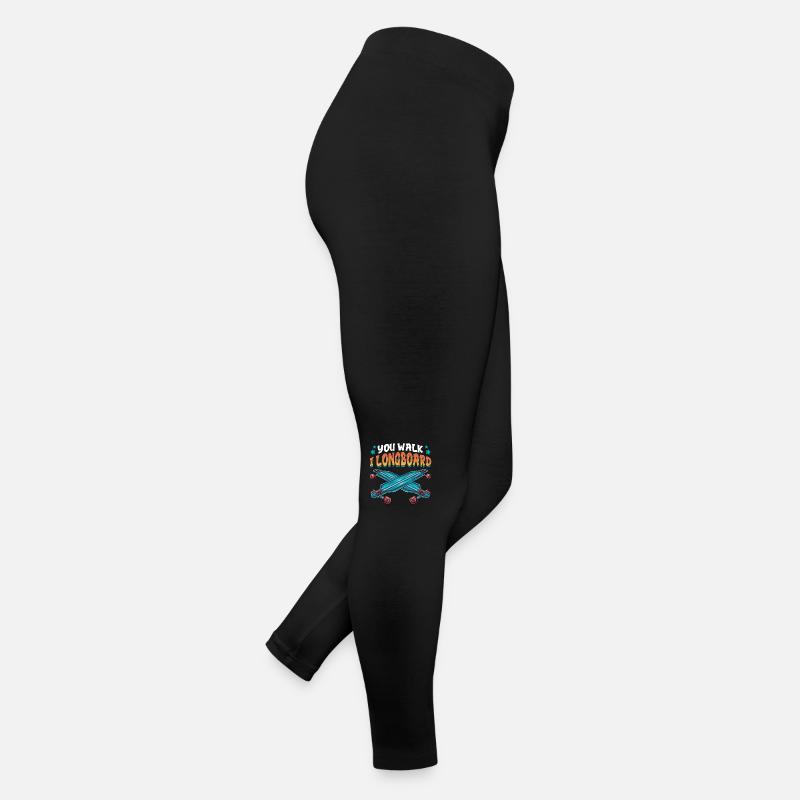 Du Gehst Ich Longboard Lustiges Longboarding Frauen Jersey Leggings
