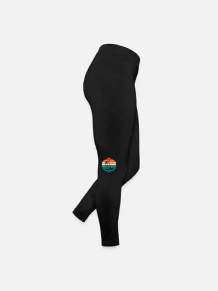 Cherry Fruit Lover Retro Healthy Gift idea - Frauen Jersey Leggings - Schwarz - Rechts