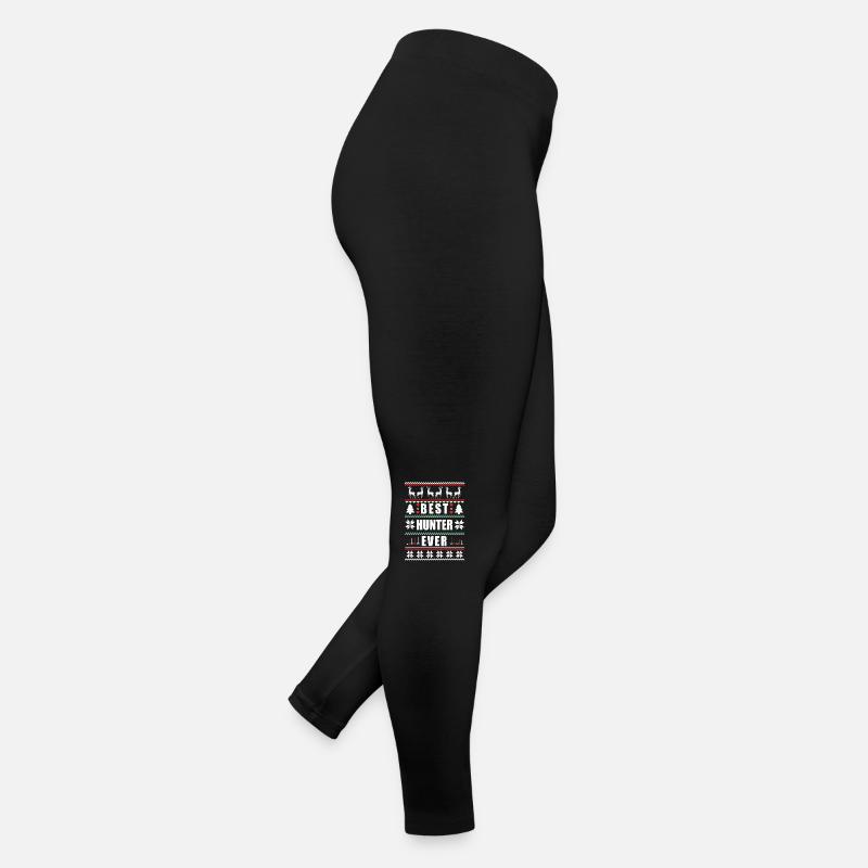 Drôle de Noël laid Meilleur chasseur de tous les temps Legging en jersey Femme