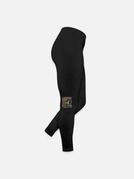 Vintage 1947 Cadeau D'anniversaire Rétro - Legging en jersey Femme - noir - Droite