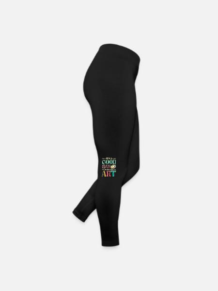 C'est une bonne journée pour faire de l'art - Legging en jersey Femme - noir - Droite