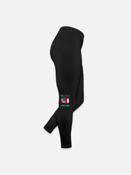 Half American Half Peruvian - Women’s Jersey Leggings - black - Right