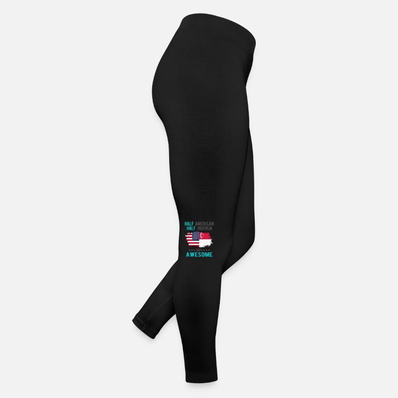 Halb Amerikaner Halb Singapurer Frauen Jersey Leggings