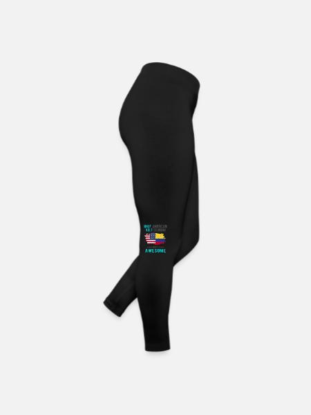 Mi-Américain, mi-Colombien - Legging en jersey Femme - noir - Droite