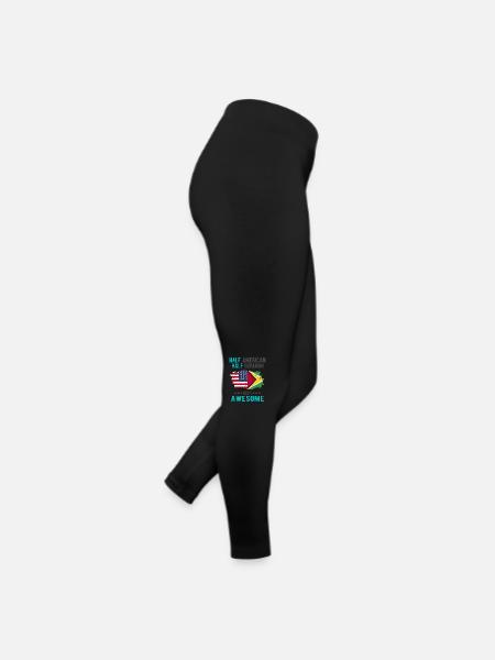 Moitié américain moitié guyanais - Legging en jersey Femme - noir - Droite