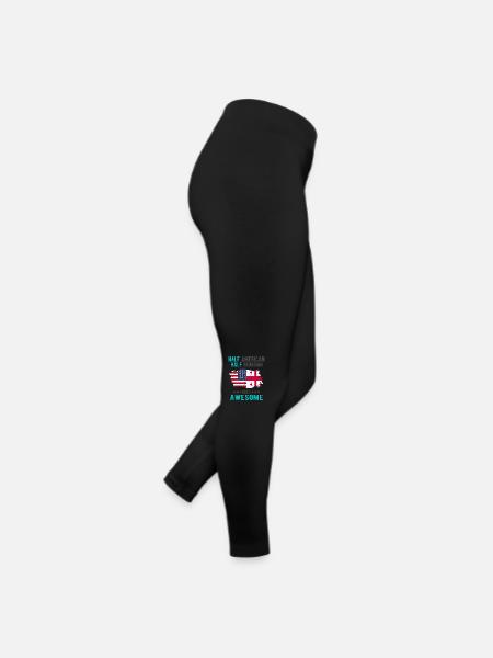 Half American Half Georgian - Women’s Jersey Leggings - black - Right