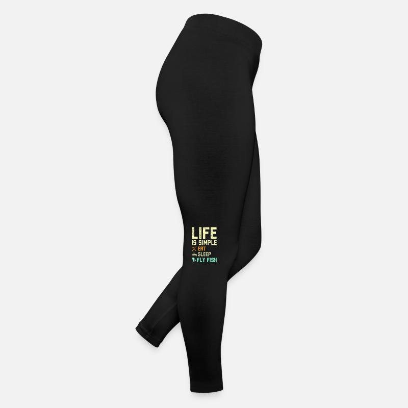 La vie est simple manger du poisson mouche de sommeil Legging en jersey Femme