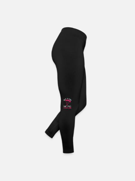 Skydiving Lover Girls Just A Girl Who - Legging en jersey Femme - noir - Droite