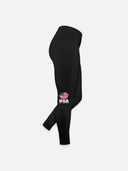 Drapeau de cerf - Legging en jersey Femme - noir - Droite