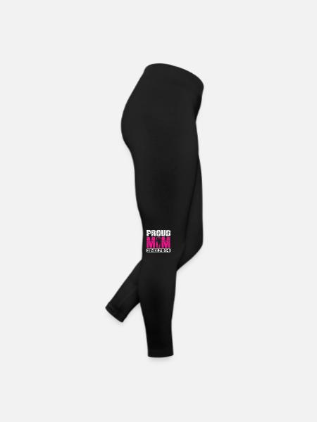 Proud Mom Since 2014 - Frauen Jersey Leggings - Schwarz - Rechts