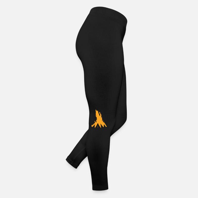 Feu de camp Camping Nature Feu de forêt Vecteur 1 Legging en jersey Femme