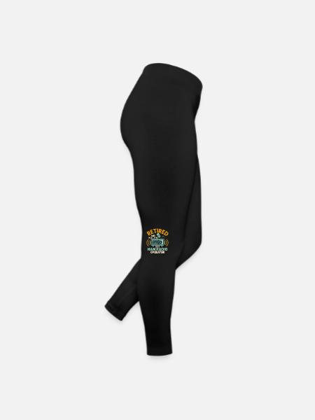 Retired And Moonlightning As A Ham Radio Operator - Women’s Jersey Leggings - black - Right