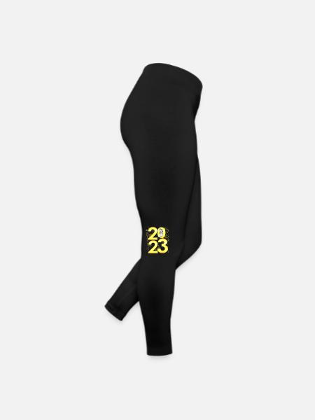 Countdown 2023 Silvesterparty - Neujahr 202 - Frauen Jersey Leggings - Schwarz - Rechts