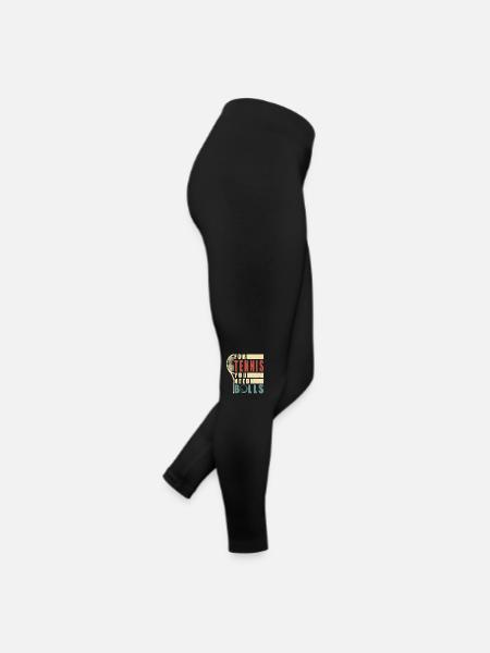 Tennis Tennis Player Tennis Ball - Women’s Jersey Leggings - black - Right