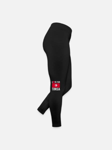 Drapeau de la Tunisie - Legging en jersey Femme - noir - Droite