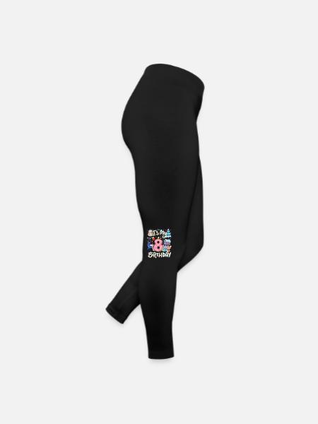 C’est mon beignet de vacances de bonhomme de neige de 8 ans - Legging en jersey Femme - noir - Droite