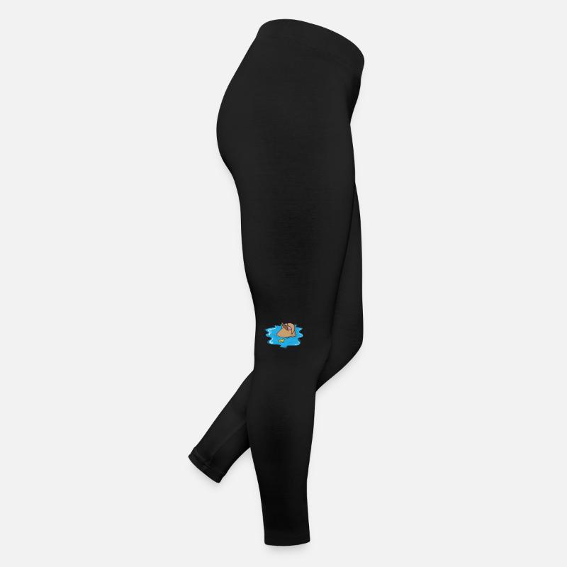 Platypus lies in the water and relaxes Women’s Jersey Leggings