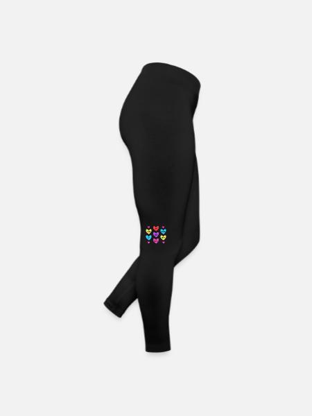 Valentine's Day Heart Candy Lovers Matching - Women’s Jersey Leggings - black - Right