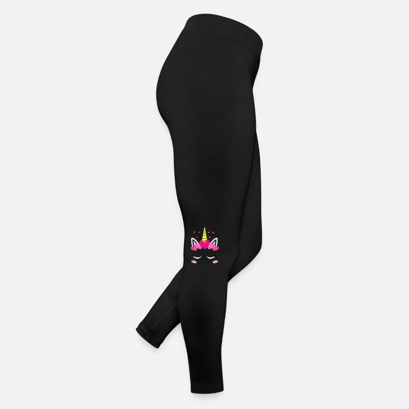Valentinstag Einhorn Gesicht Herzen niedlich Frauen Jersey Leggings