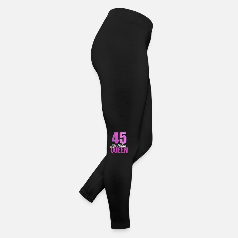 45 years old 45 birthday Birthday Queen Women’s Jersey Leggings