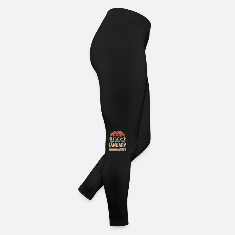 Janvier 1993 Vintage Anniversaire Rétro Legging en jersey Femme