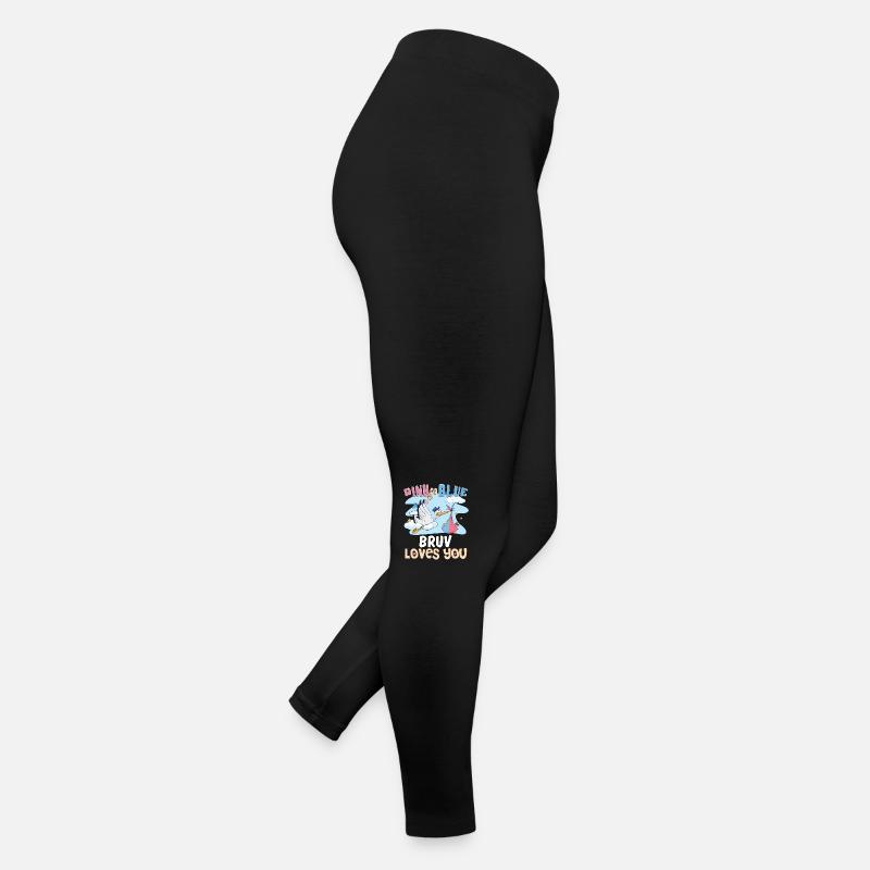 Rose ou Bleu Bruv t’aime meilleur frère Ever Big Legging en jersey Femme