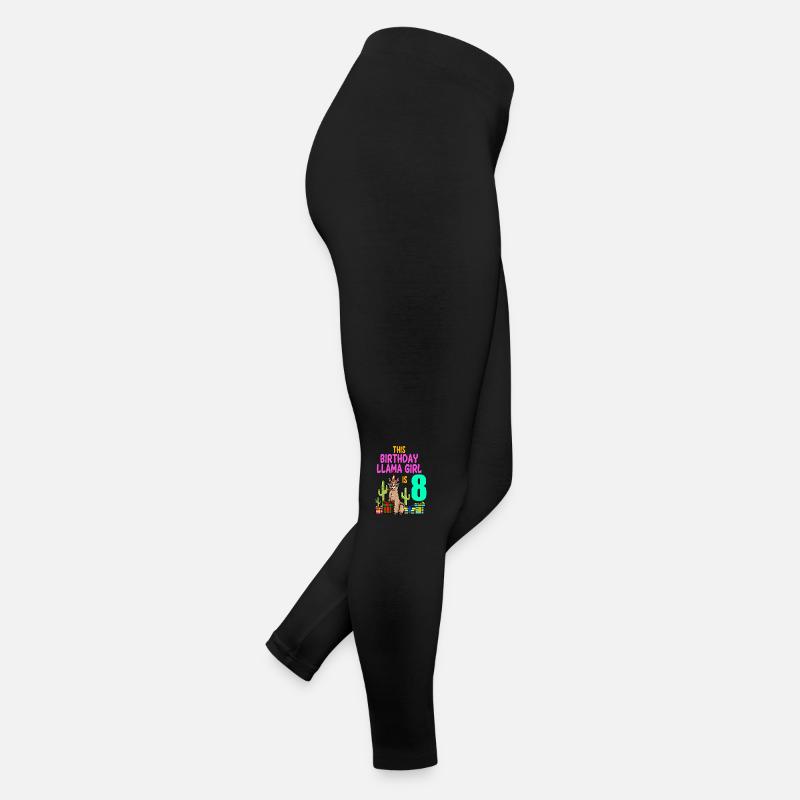 Lama Mädchen 8. Geburtstag Party Alpaka Frauen Jersey Leggings