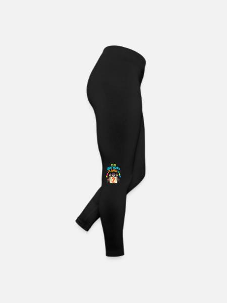 Llama Girl 2nd Birthday Party Alpaca - Women’s Jersey Leggings - black - Right
