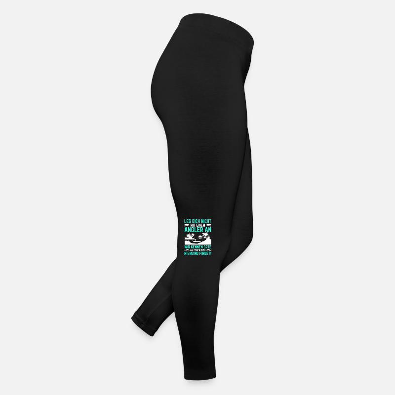 Leg Dich Nicht Mit Einem Angler an Frauen Jersey Leggings