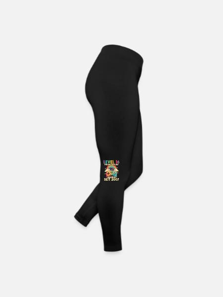 2007 Level 16 Jahre Gaming 16er 16 Geburtstag - Frauen Jersey Leggings - Schwarz - Rechts