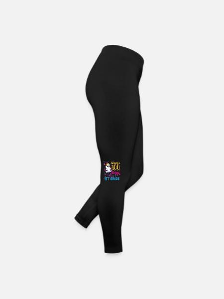 Licorne mignonne Joyeux 100 jours de 1ère année - Legging en jersey Femme - noir - Droite