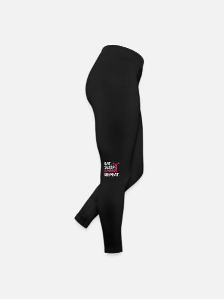 Mangez Sleep Cheer Répétez Cheerleading TShirt - Legging en jersey Femme - noir - Droite