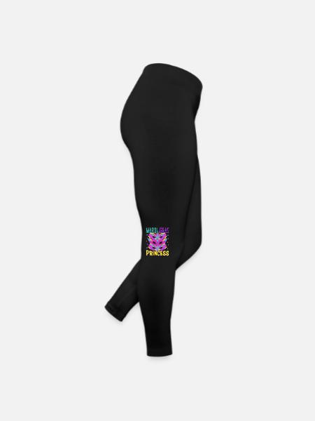 Carnival Family Matching Mardi Gras Princess - Frauen Jersey Leggings - Schwarz - Rechts