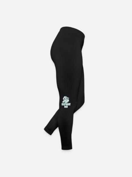 Elephant Dad für einen Elefant Liebhaber Elefant - Frauen Jersey Leggings - Schwarz - Rechts