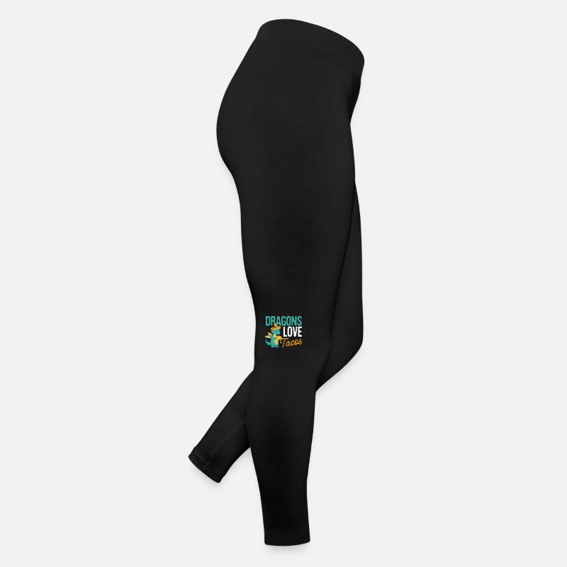 Les dragons adorent les tacos Cinco de Mayo Cuisine mexicaine Legging en jersey Femme