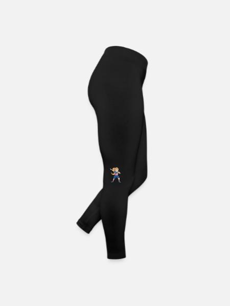 Dabbing Soccer Girl USA Girls 4 juillet Amérique - Legging en jersey Femme - noir - Droite