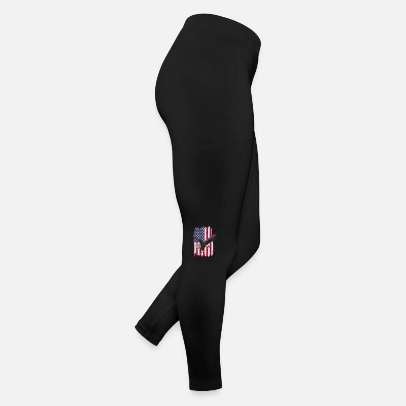 Bald Eagle July 4 Patriotic U.S. America Women’s Jersey Leggings