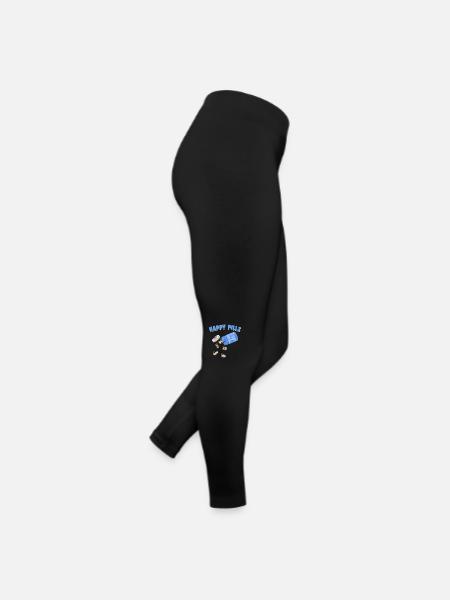 Happy Pills Ragdoll Cat Drôle Chaton Amant Félin - Legging en jersey Femme - noir - Droite