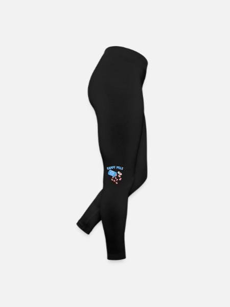 Happy Pills Farm Animal Drôle d’amoureux de cochon Humour - Legging en jersey Femme - noir - Droite